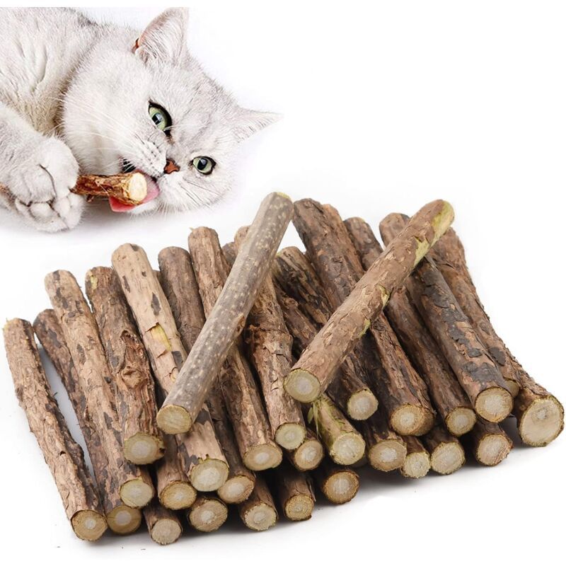 30 Pack Natural Matatabi Catnip Sticks for Dental Treats - Image 1