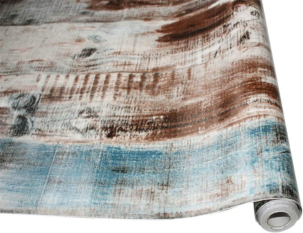 Self Adhesive Vinyl Wallpaper For Furniture Countertop Brown wood grainPattern Decorative Sticker,0.45*6M - Image 5