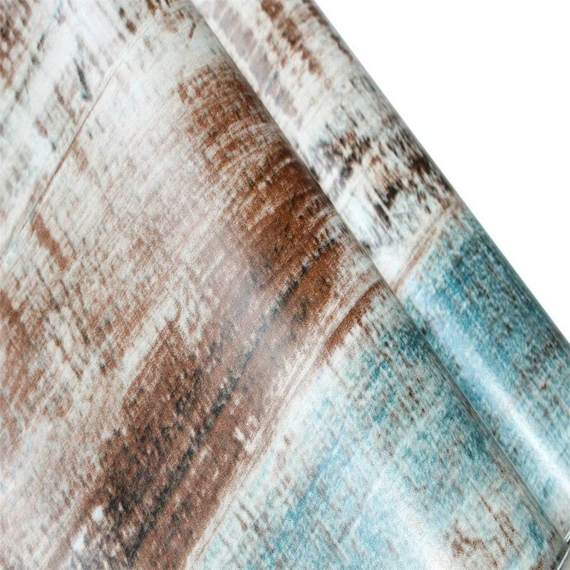 Self Adhesive Vinyl Wallpaper For Furniture Countertop Brown wood grainPattern Decorative Sticker,0.45*6M - Image 6