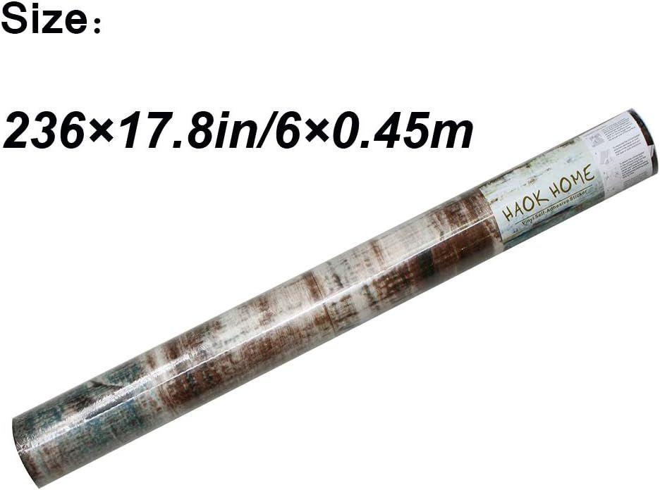 Self Adhesive Vinyl Wallpaper For Furniture Countertop Brown wood grainPattern Decorative Sticker,0.45*6M - Image 7