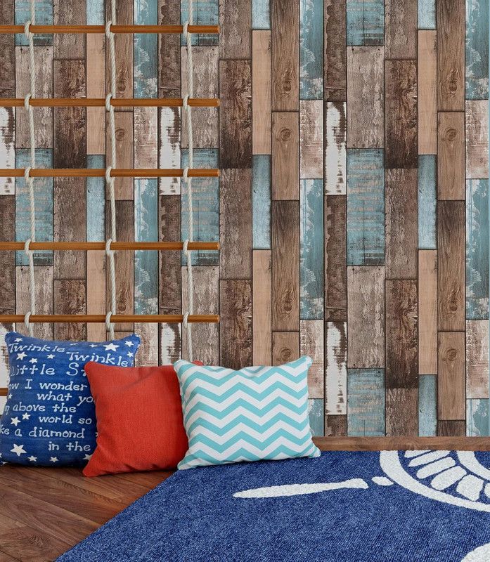 Self Adhesive Vinyl Wallpaper For Furniture Countertop Emerald green brown wood grain Pattern Decorative Sticker,0.45*6M - Image 3