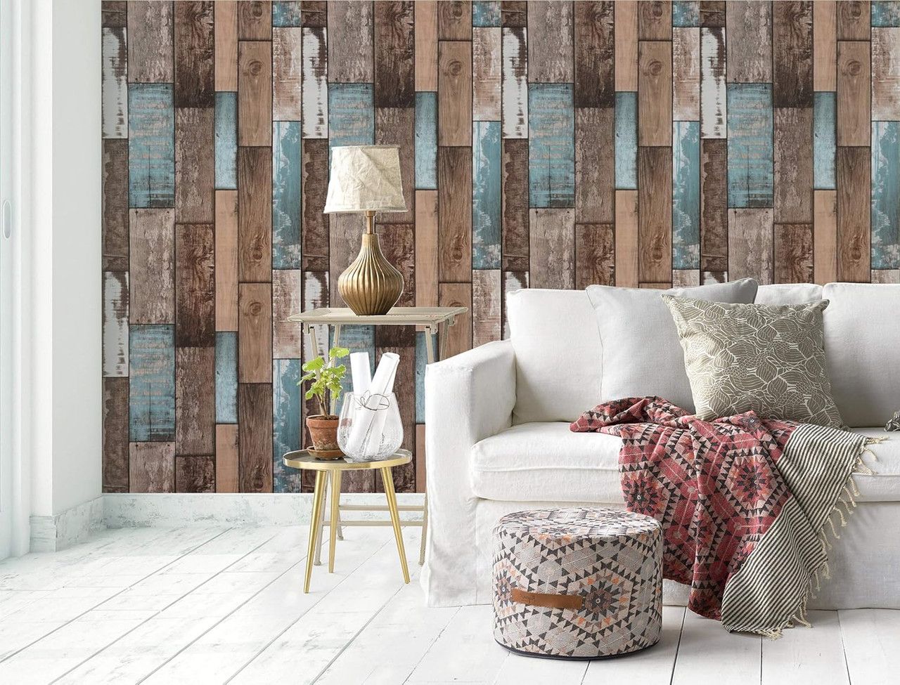 Self Adhesive Vinyl Wallpaper For Furniture Countertop Emerald green brown wood grain Pattern Decorative Sticker,0.45*6M - Image 5