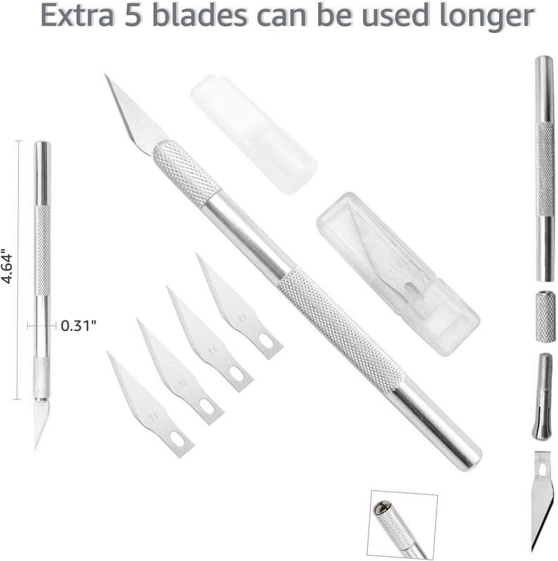 DIY Vinyl Film Tool Kit, Squeegee Craft Cutter with Replaceable Blades, Tape Measure for Wallpaper Window Tint - Image 3
