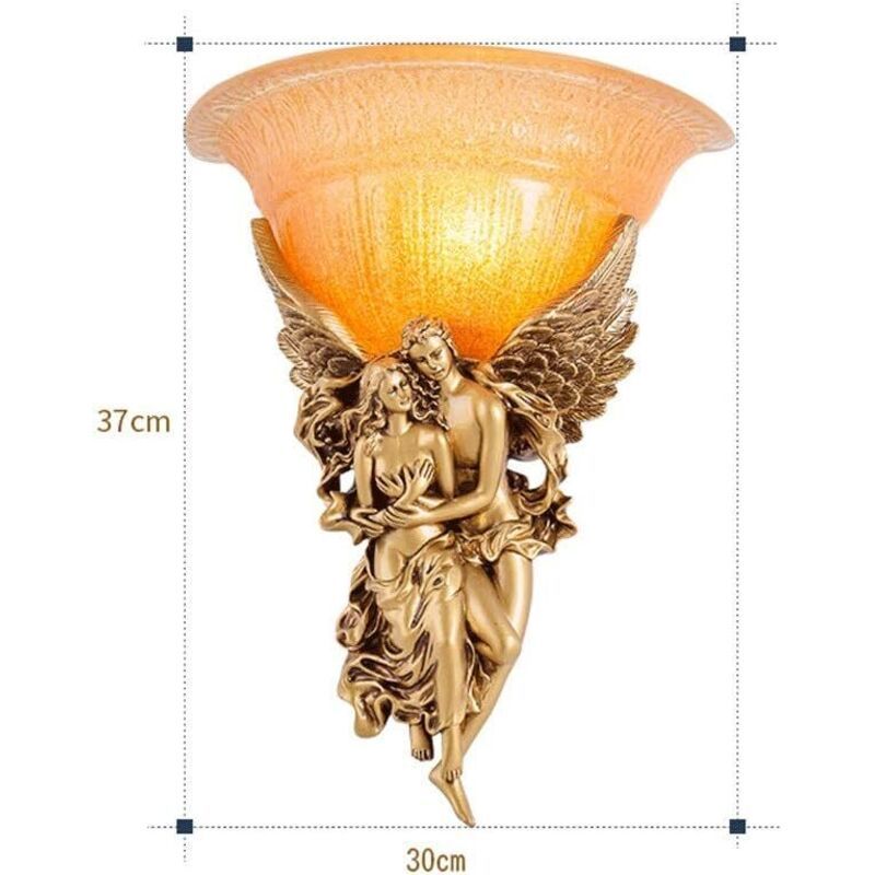 Angel Wall Lamp European American Style with Remote Control for Living Room Bedroom Aisle Stairs - Image 3