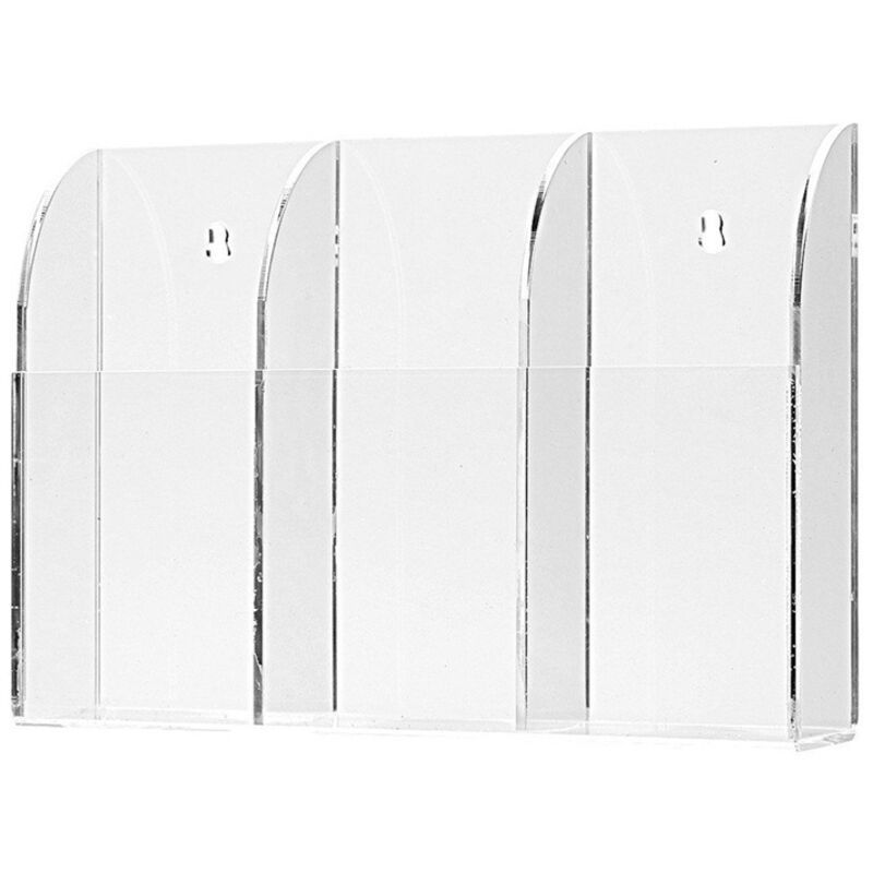 Clear Acrylic Wall Mounted Remote Control Holder and Media Organizer - Image 2