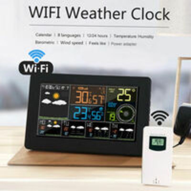 WiFi Color Weather Station with App Indoor Outdoor Temperature Humidity Pressure Wind Speed Clock - Image 4
