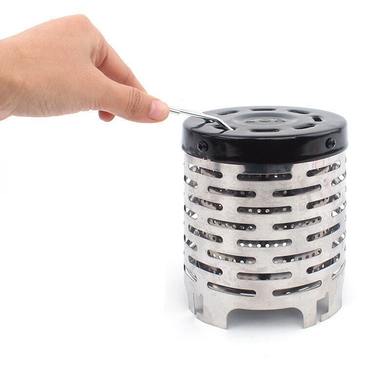 Mini Camping Gas Stove Metal Heater with Handle and Stainless Steel Cover - Image 3