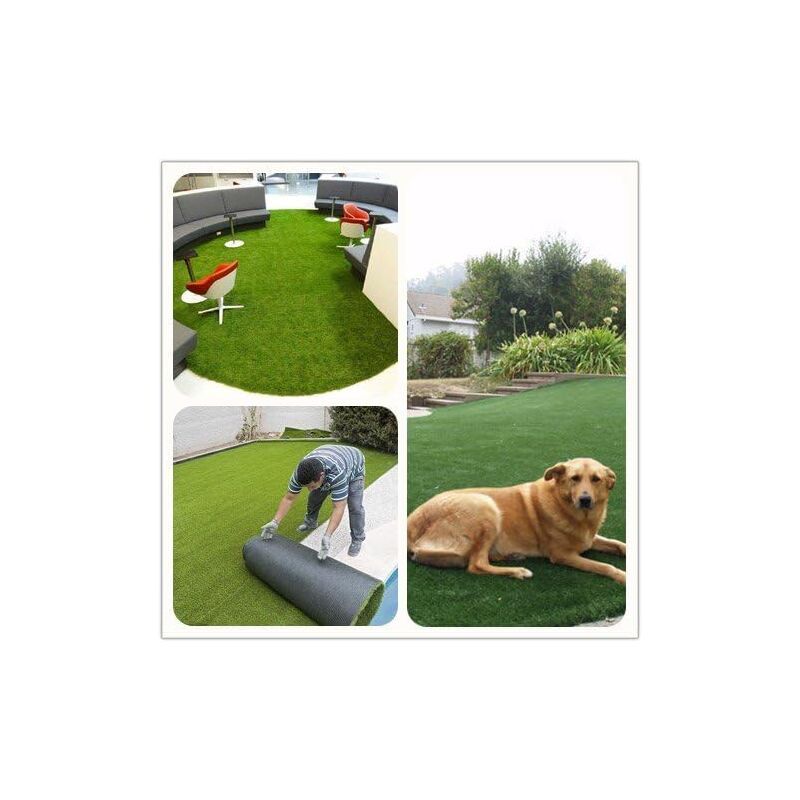 Artificial Grass Turf for Garden Pets Balcony Indoor Outdoor, 1 x 2 m, 10 mm Height - Image 2