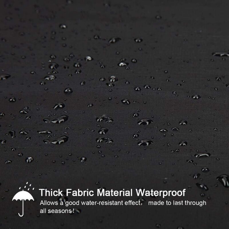 Black Oxford Rectangular Garden Furniture Table Cover with UV Protection, 210 x 140 x 80 cm - Image 3