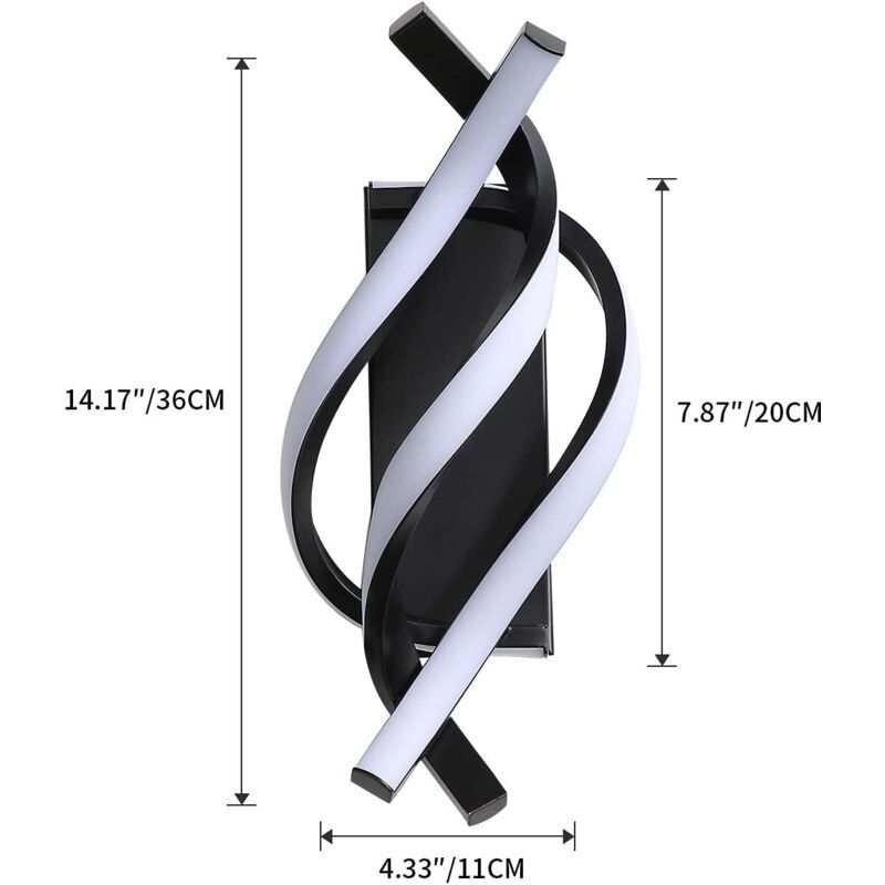 22W LED Wall Light Indoor Modern Metal Wall Lamp 1440LM for Bedroom Corridor Stairs - Image 3