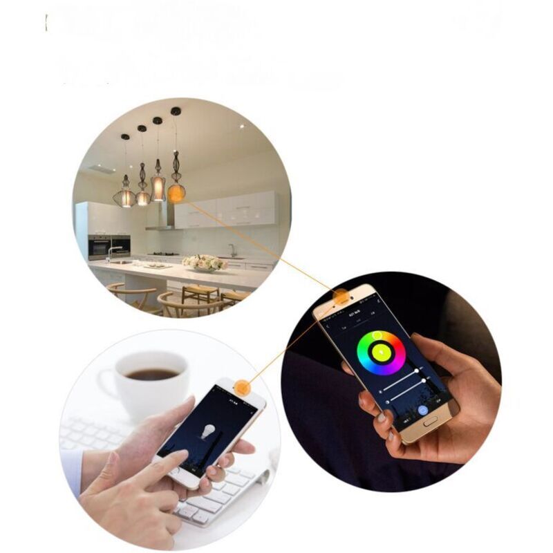 1 Pcs E27 WiFi Smart LED Bulb 10W RGB CCT Compatible with Alexa Google Home, 2000K to 4000K - Image 2