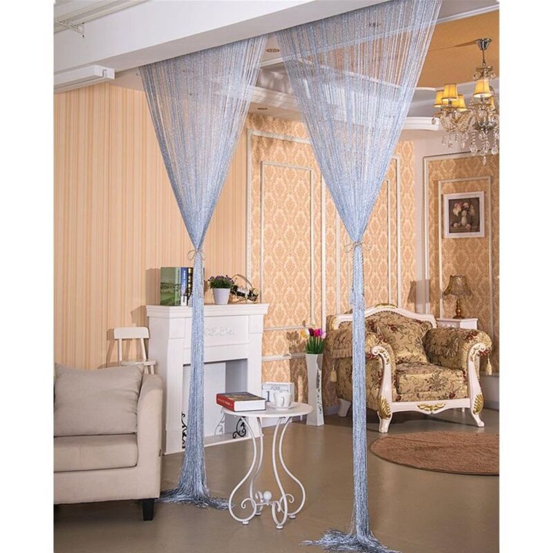 Fringe Door Curtain Wall Panel Room Divider for Home Patio Bedroom Cafe, 1 x 2 m - Image 2