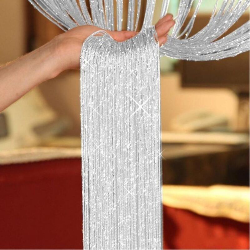 Fringe Door Curtain Wall Panel Room Divider for Home Patio Bedroom Cafe, 1 x 2 m - Image 3
