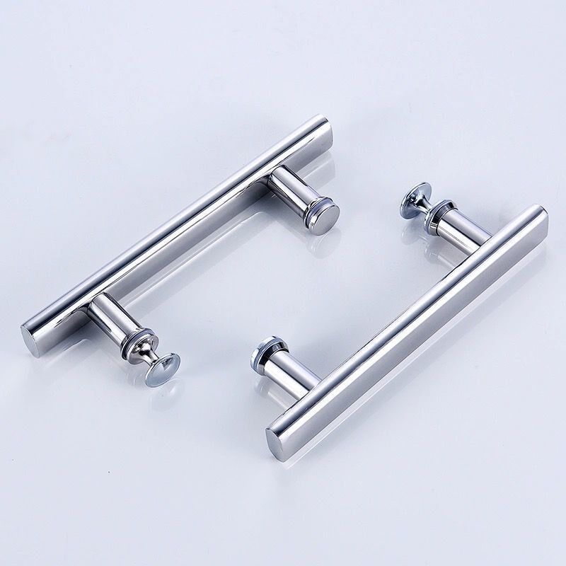 2 Pcs Chrome Shower Door Handles Hole to Hole, 145 mm - Image 1