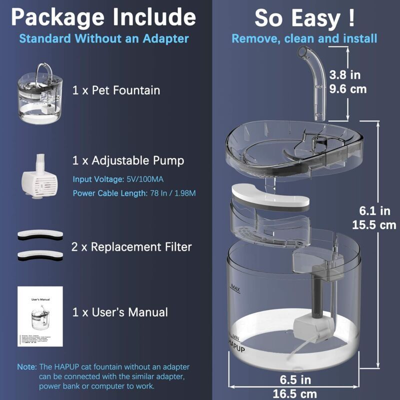 Automatic Cat Water Fountain 1.8L with USB Pump Carbon Filter and Smart Water Mode - Image 4