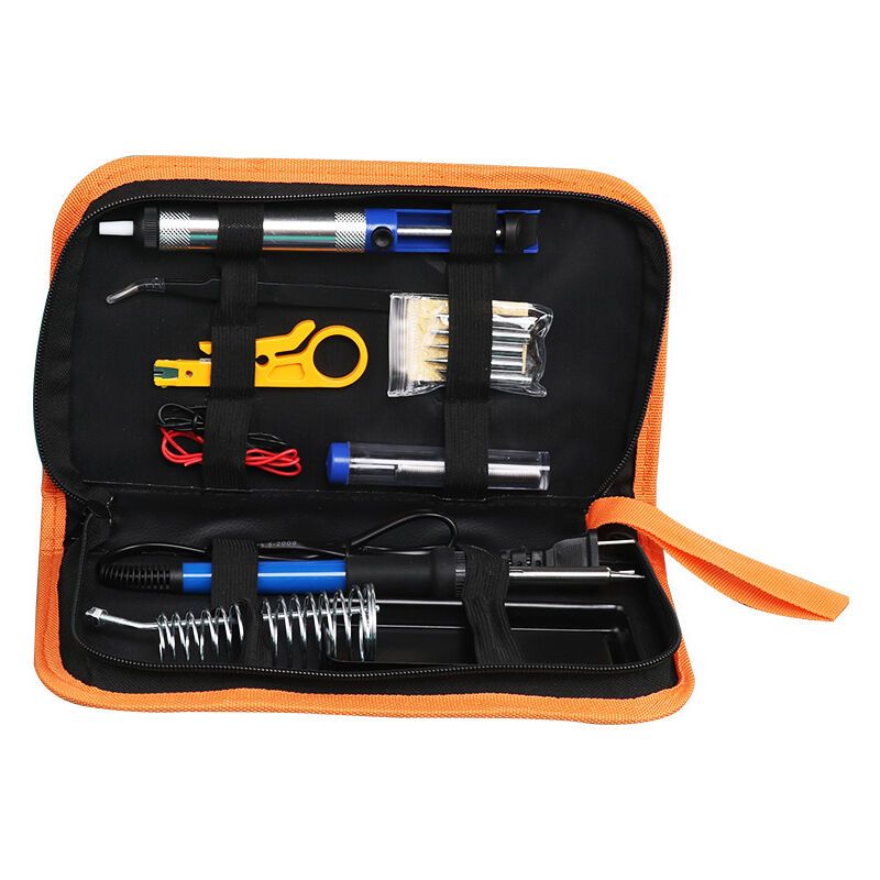 60W Soldering Iron Kit 200 to 450 C with Tips Pump Wire Cutter Stand and Tool Case - Image 3