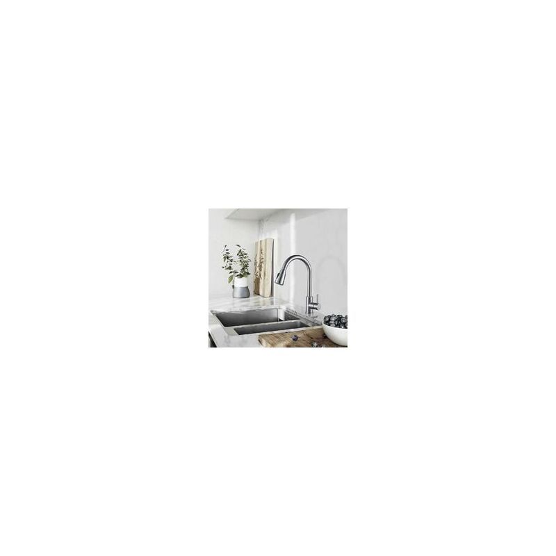 304 Stainless Steel Pull Out Kitchen Sink Mixer Faucet 360 Degree Rotatable - Image 4