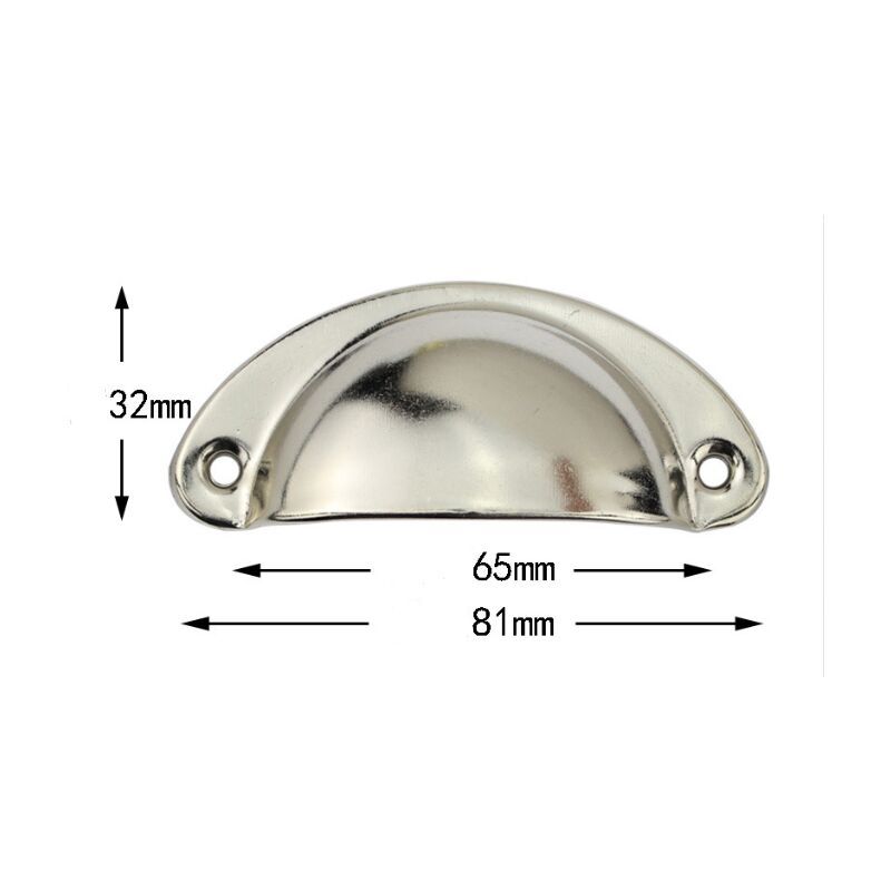 10 Pcs Silver Door Knob Handles for Furniture Drawer, 81 mm - Image 2