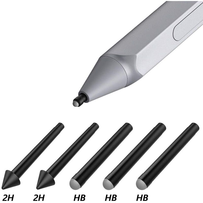 5 Pcs Original HB Surface Pen Replacement Tips Compatible with Surface Pro 2017 Model 1776 and Surface Pro 4 Black - Image 1