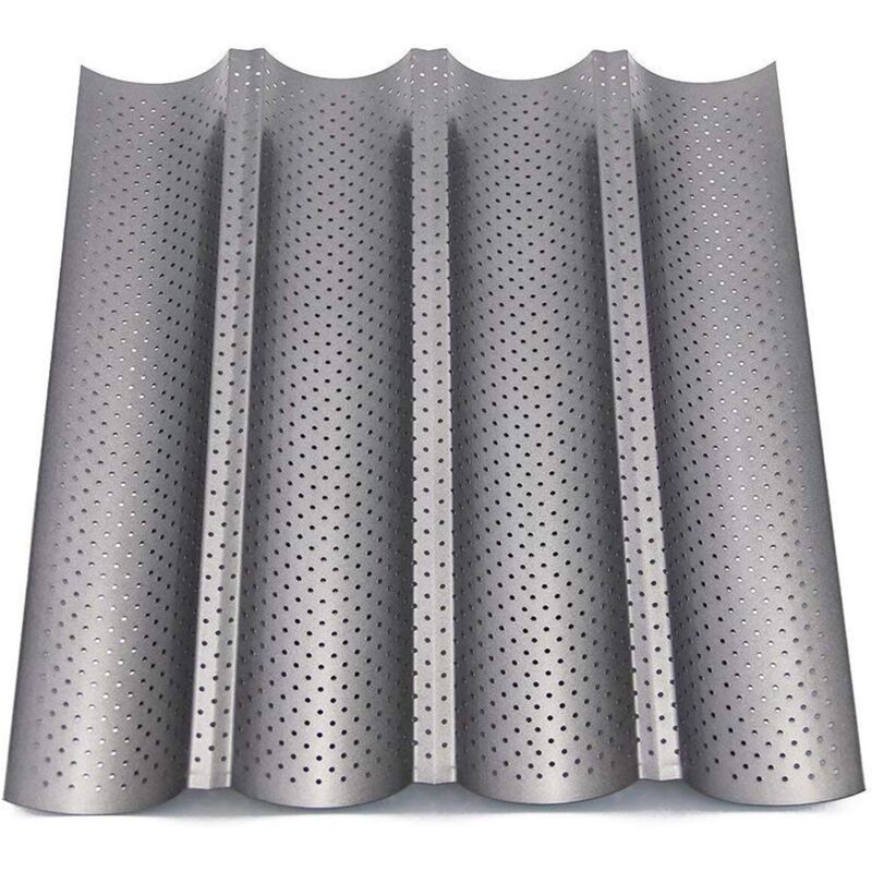 Perforated Non Stick Baguette Baking Tray Mold for 4 Baguettes - Image 1