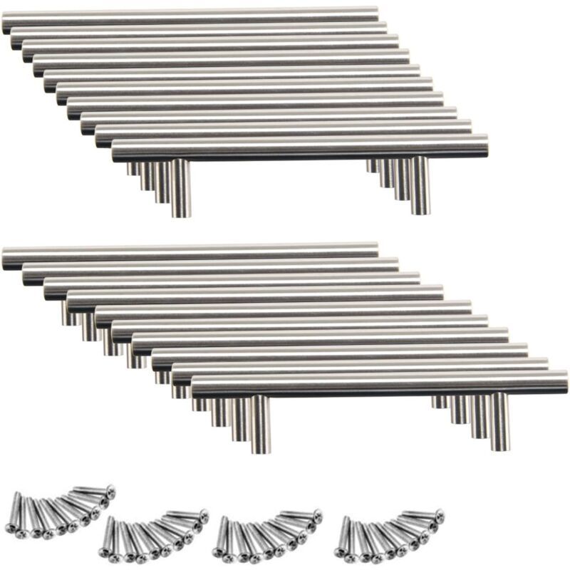 20 Pcs Stainless Steel Kitchen Cabinet Cupboard Door Handles, 160 mm Hole Center - Image 1