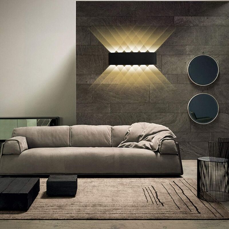 12W Warm White LED Wall Light Waterproof Up Down Aluminum Wall Lamp Indoor Outdoor - Image 2