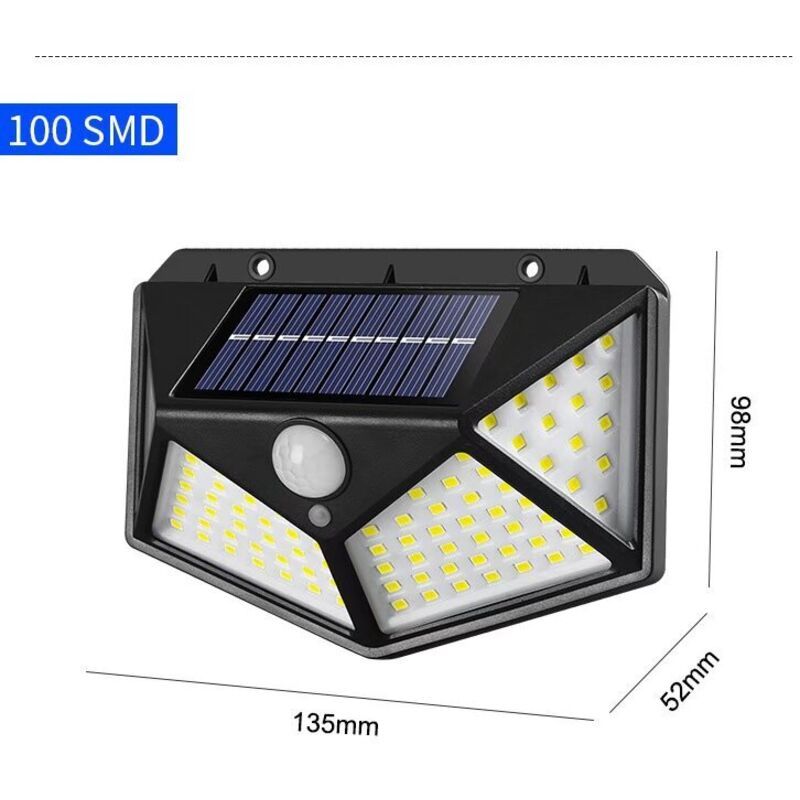 1 Pack Outdoor Solar Light 100 LEDs Motion Sensor Waterproof 1200mAh for Garden - Image 3
