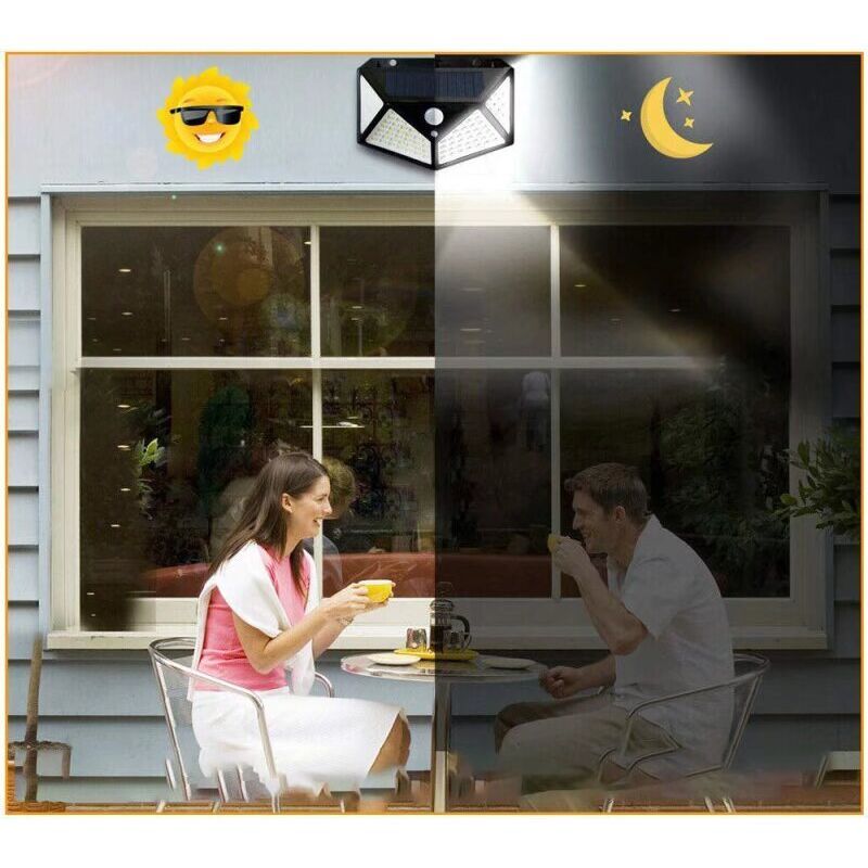 1 Pack Outdoor Solar Light 100 LEDs Motion Sensor Waterproof 1200mAh for Garden - Image 4