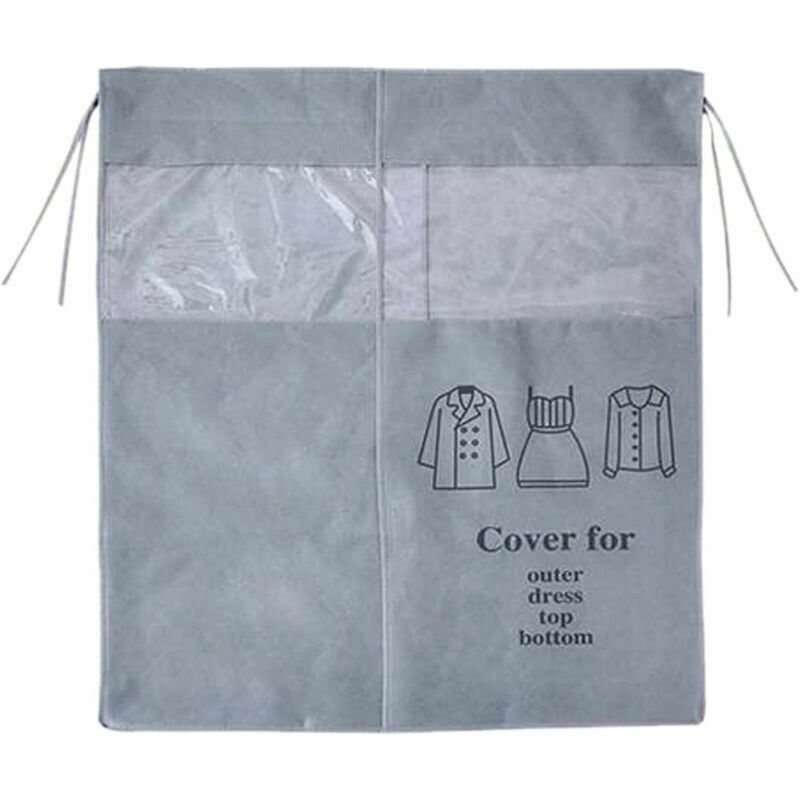 Gray Universal Dustproof Clothing Cover, 90 x 110 cm - Image 3