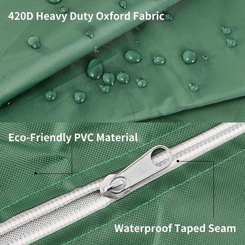 Green Waterproof Anti UV Dustproof Protective Cover for 1000L IBC Tank, 120 x 100 x 116 cm - Image 2
