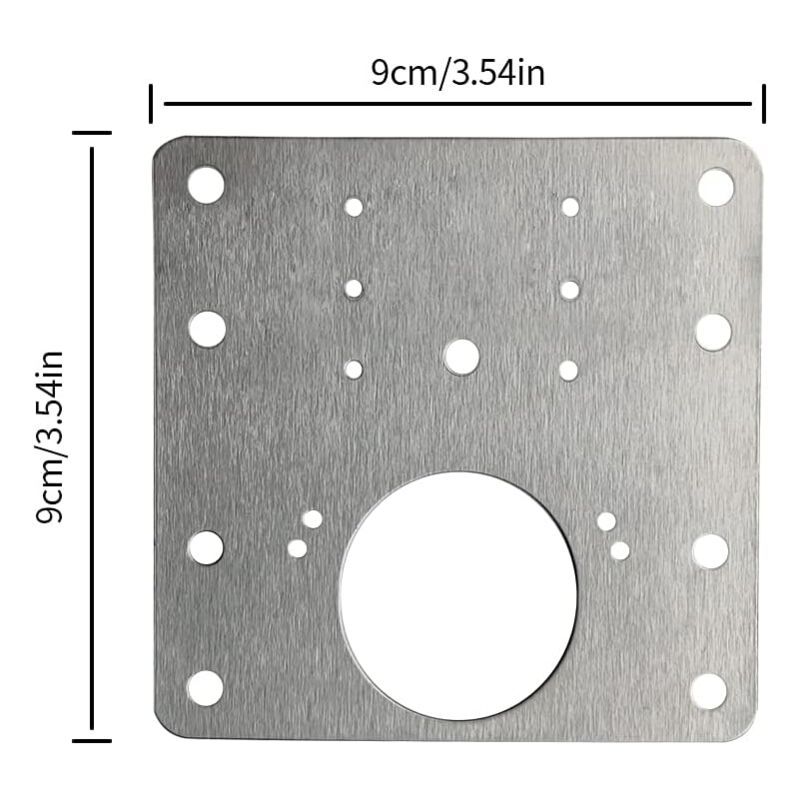 4 Pcs Stainless Steel Hinge Repair Plates with Screws for Cabinet Furniture Shelves - Image 3