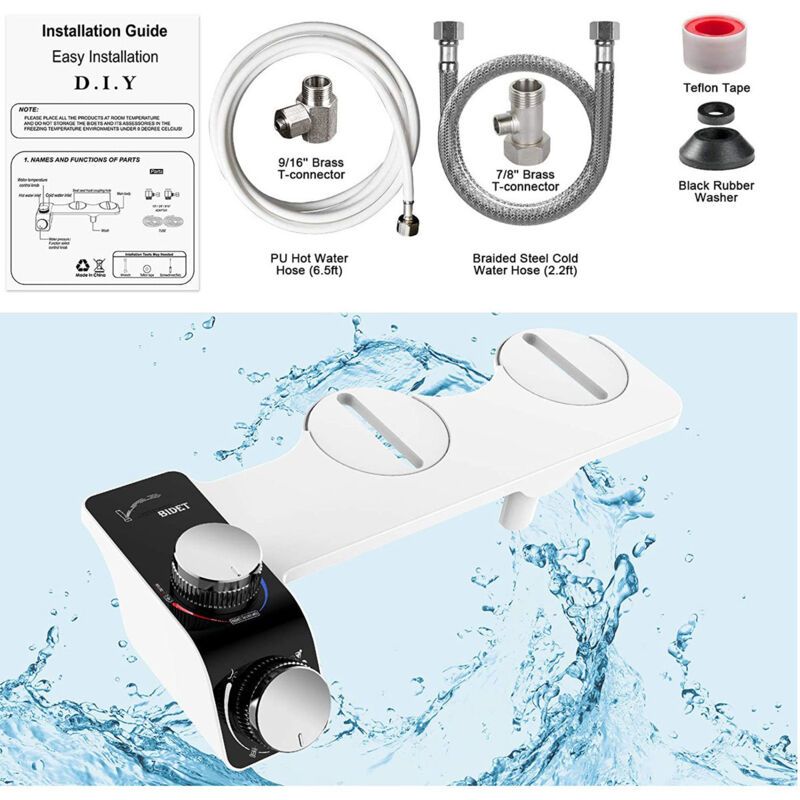 Electric Bidet Toilet Seat Attachment with Dual Self Cleaning Water Nozzles - Image 3