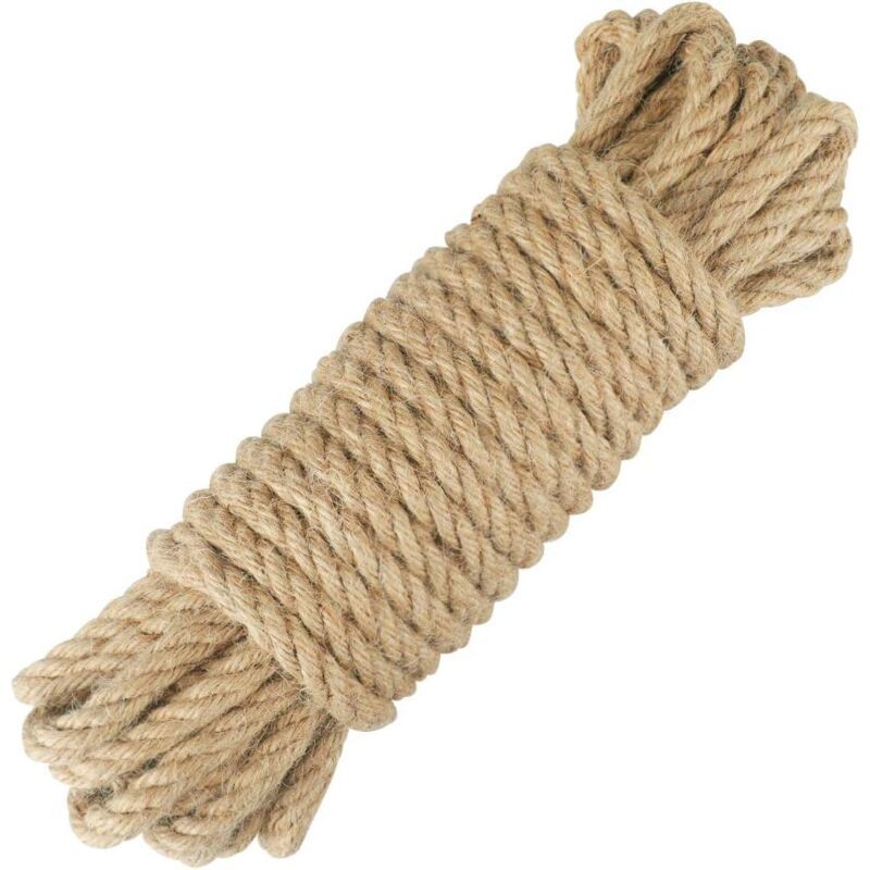 Jute Hemp Rope Twine for DIY Furniture Packaging Gardening Cat Tree, 16 mm x 10 m - Image 1