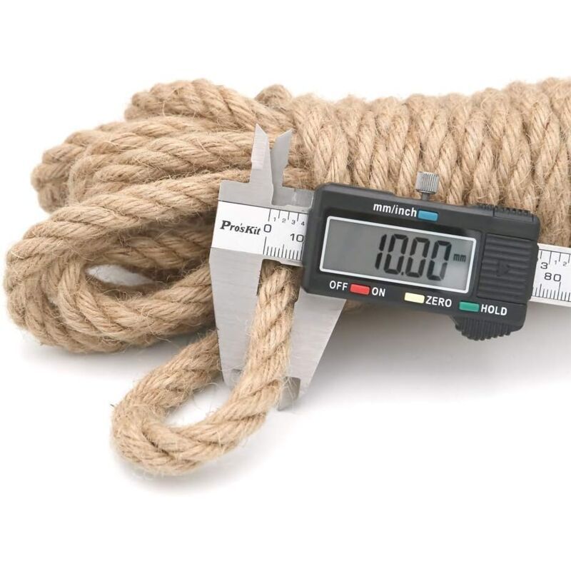 Jute Hemp Rope Twine for DIY Furniture Packaging Gardening Cat Tree, 16 mm x 10 m - Image 2