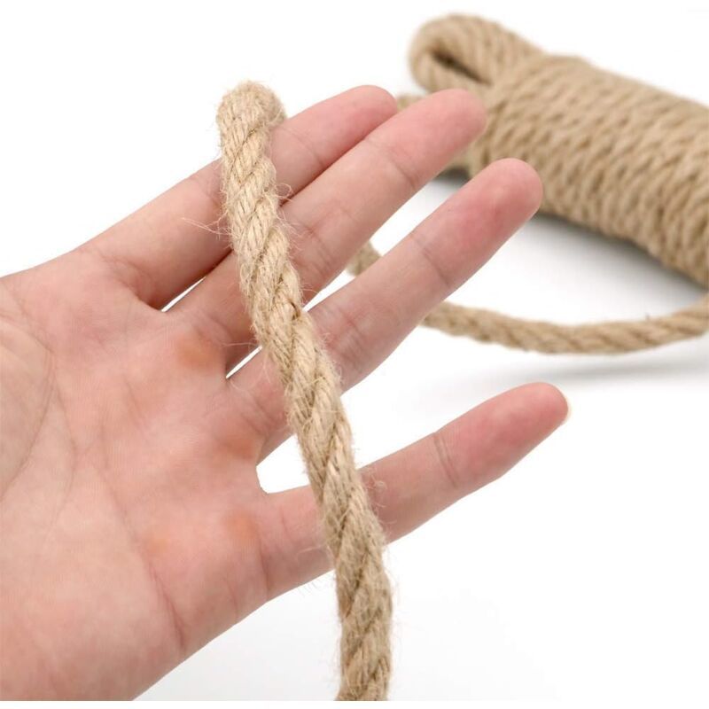 Jute Hemp Rope Twine for DIY Furniture Packaging Gardening Cat Tree, 16 mm x 10 m - Image 4