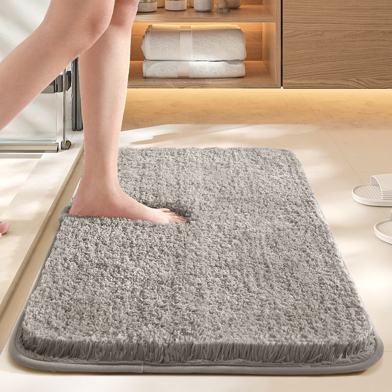 Ultra-soft and absorbent bathroom mat | 3.5cm thick, antibacterial and non-slip TPR material, machine washable, quick-drying, suitable for showers, bathtubs and entryways (Gray, 15.75*23.62in) - Image 1