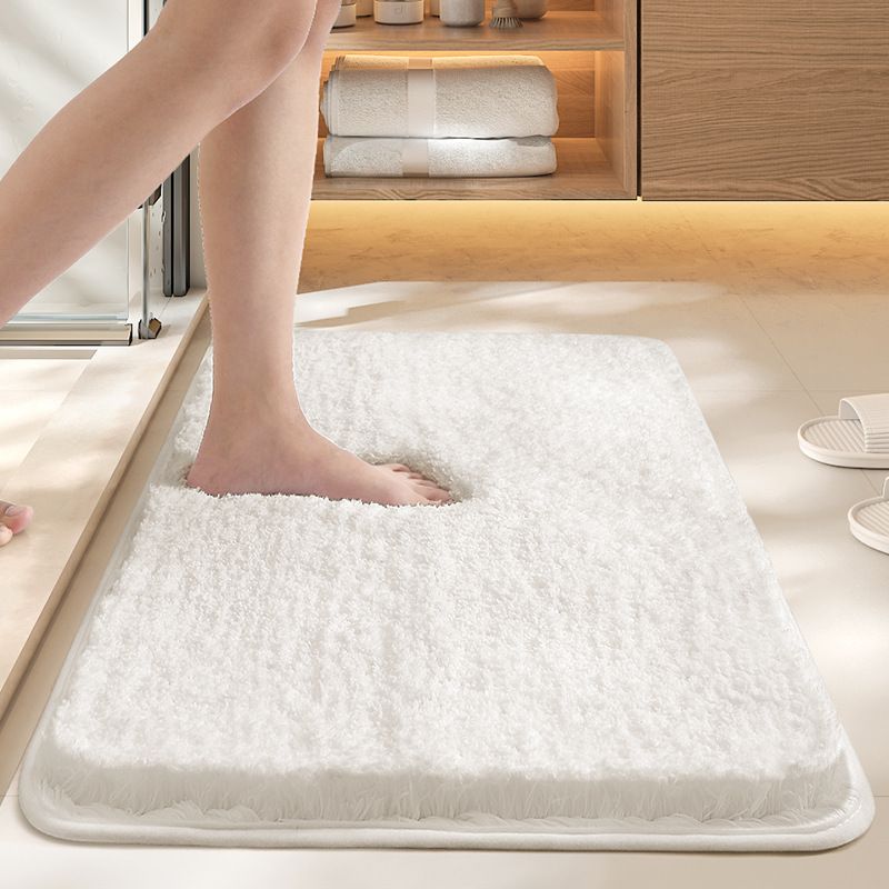 Ultra-soft and absorbent bathroom mat | 3.5cm thick, antibacterial and non-slip TPR material, machine washable, quick-drying, suitable for showers, bathtubs and entryways (white,15.75*23.62in) - Image 1