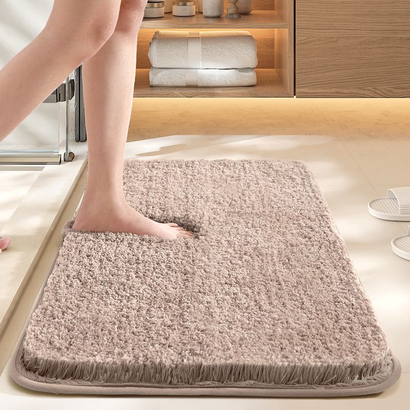 Ultra-soft and absorbent bathroom mat | 3.5cm thick, antibacterial and non-slip TPR material, machine washable, quick-drying, suitable for showers, bathtubs and entryways (dark beige, 19.69*31.5in) - Image 1
