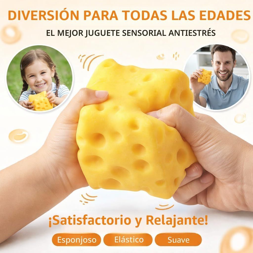 Yellow Cheese Squishy, 5 cm Slow-Rise Squeeze Item - Image 3