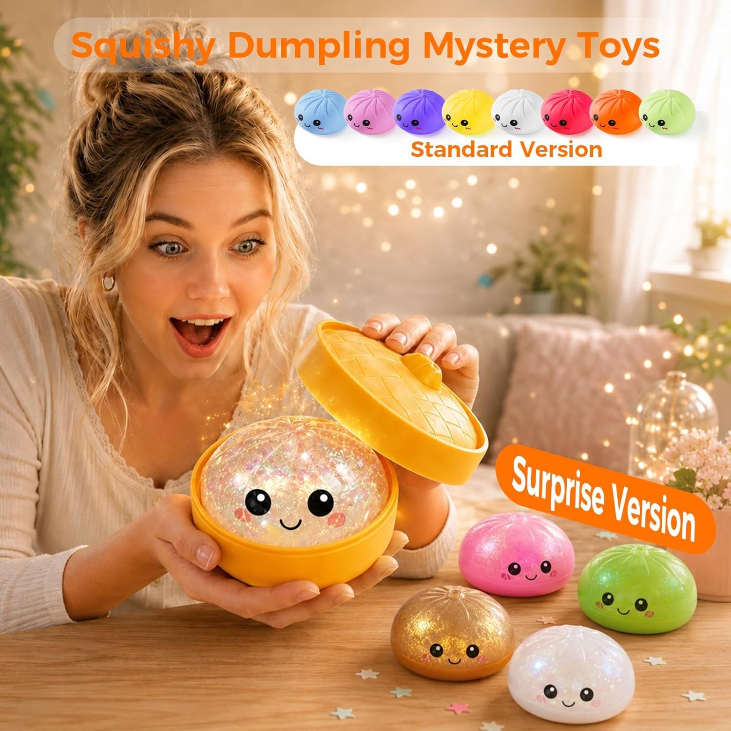 Dumpling Squishy Surprise Style, 1 Random Color - Image 2