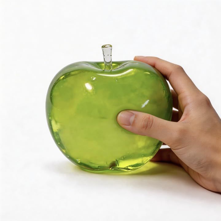 Green Apple Clear Squishy Item, Green - Image 1