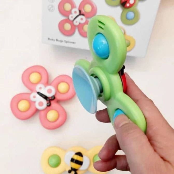 3-Pack Suction Cup Spinners, Multicolor Desk Accessories - Image 4