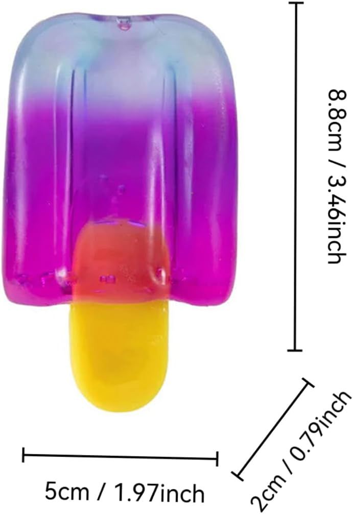 3-Pack Ice Cream Cone Squishy Set, Slow-Rise Assorted Colors - Image 2