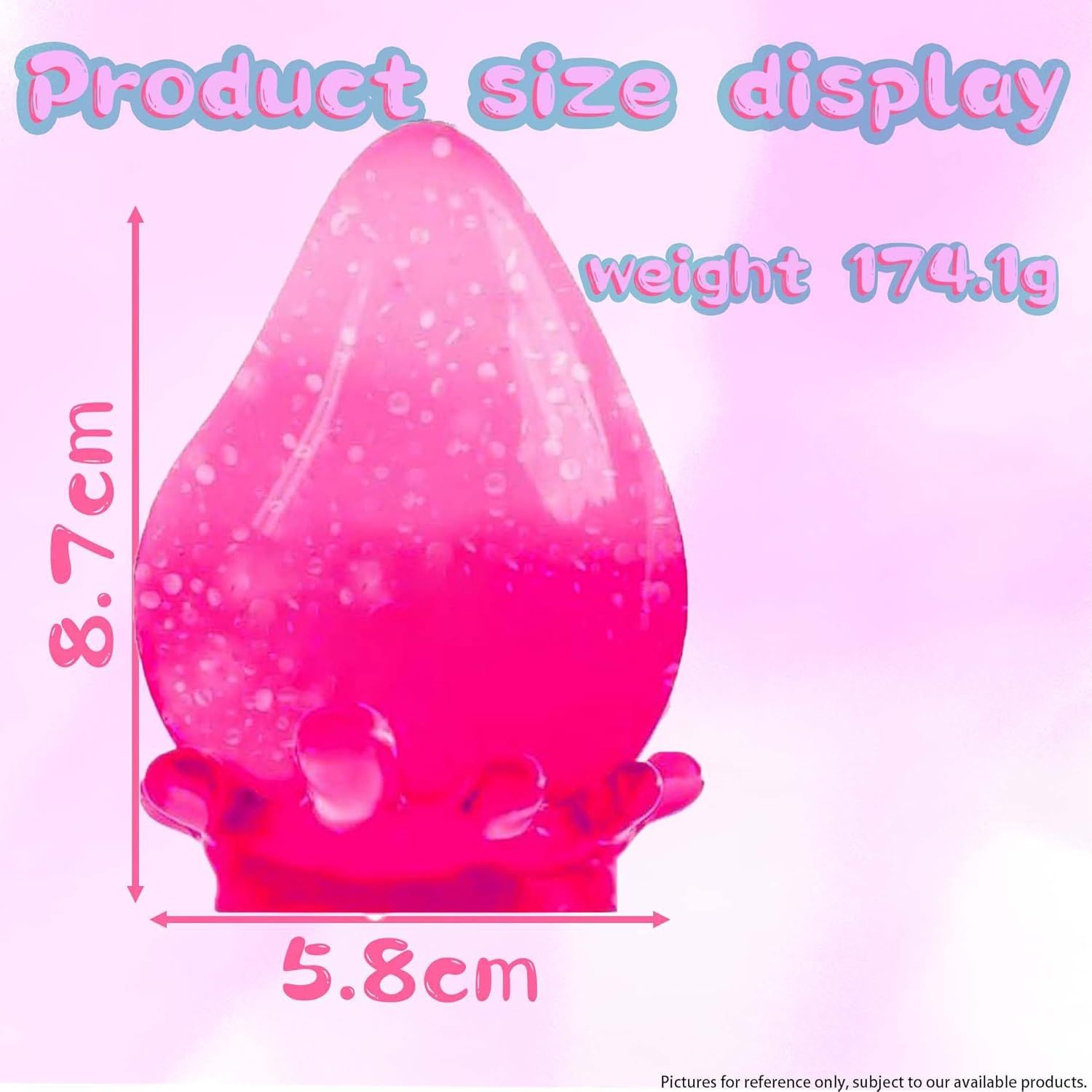 2-Pack Water Drop Squishy Balls, Blue and Pink - Image 2