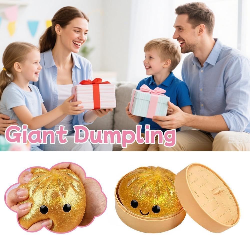 Dumpling Squishy Surprise Style with Mini Steamer, Green, 1 Pc - Image 4