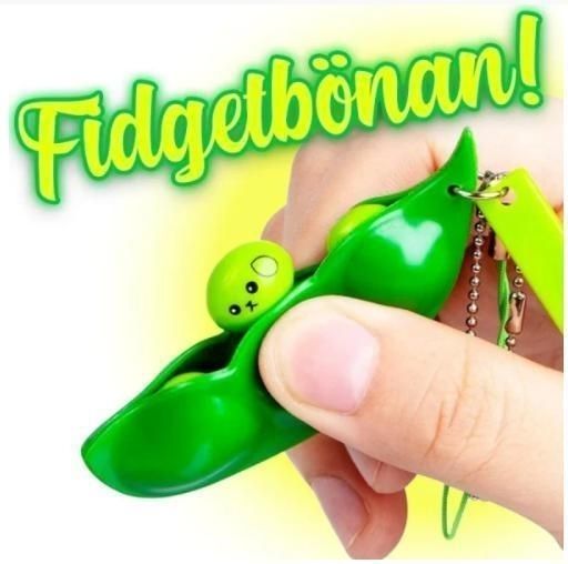 Green Bean Fidget Item, Pea Pod Desk Accessory - Image 1
