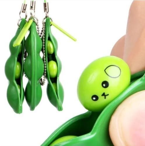 Green Bean Fidget Item, Pea Pod Desk Accessory - Image 2