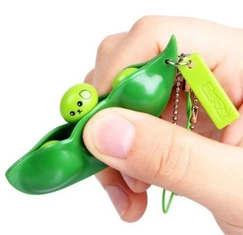 Green Bean Fidget Item, Pea Pod Desk Accessory - Image 3
