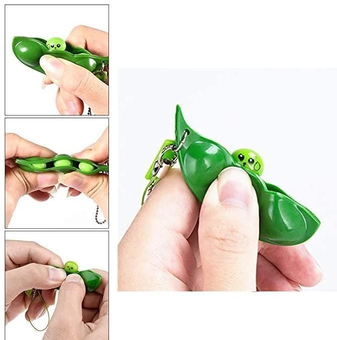 Green Bean Fidget Item, Pea Pod Desk Accessory - Image 6