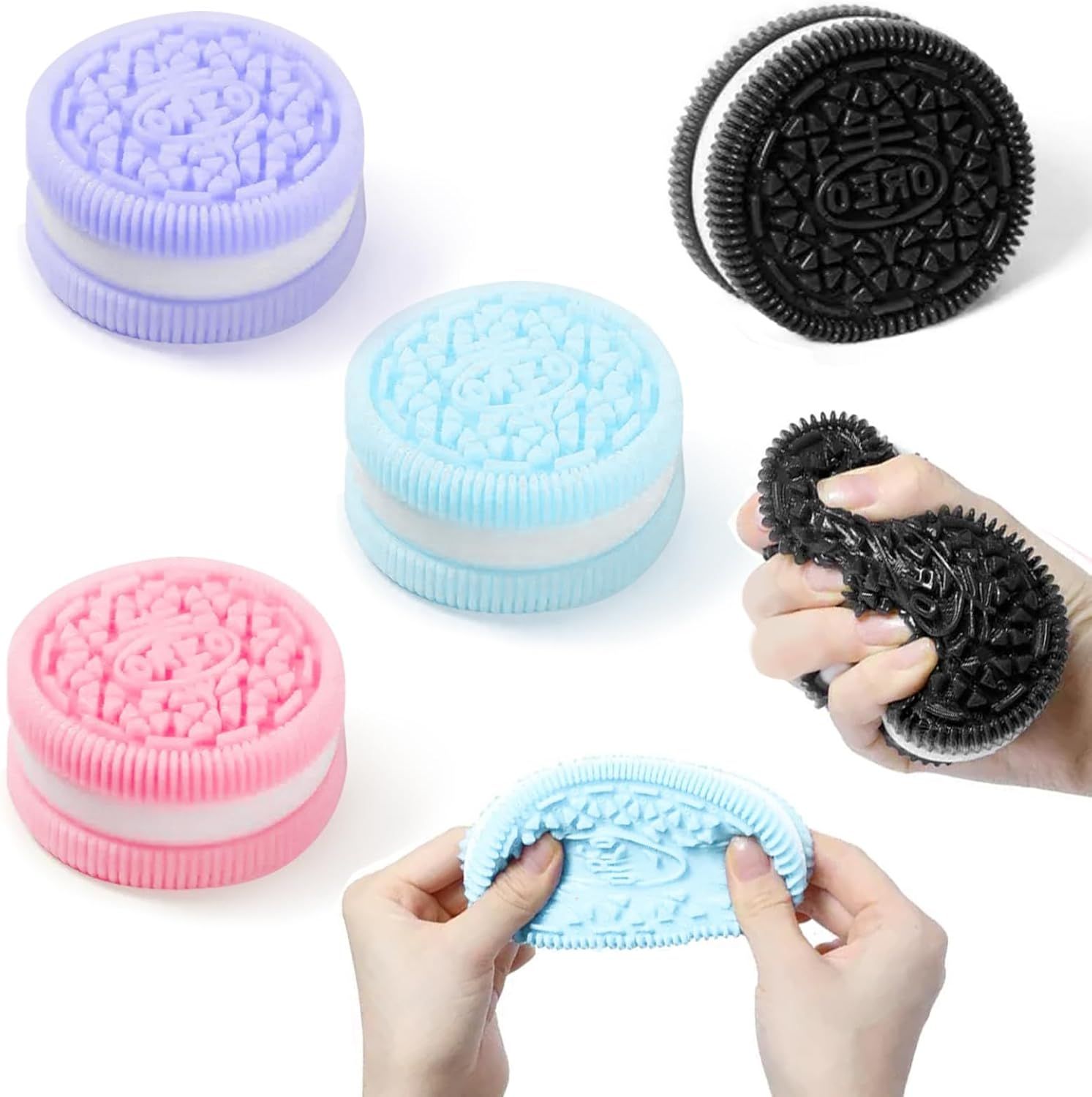 4-Pack Cookie Squishy Set, Soft Squeeze Items - Image 1
